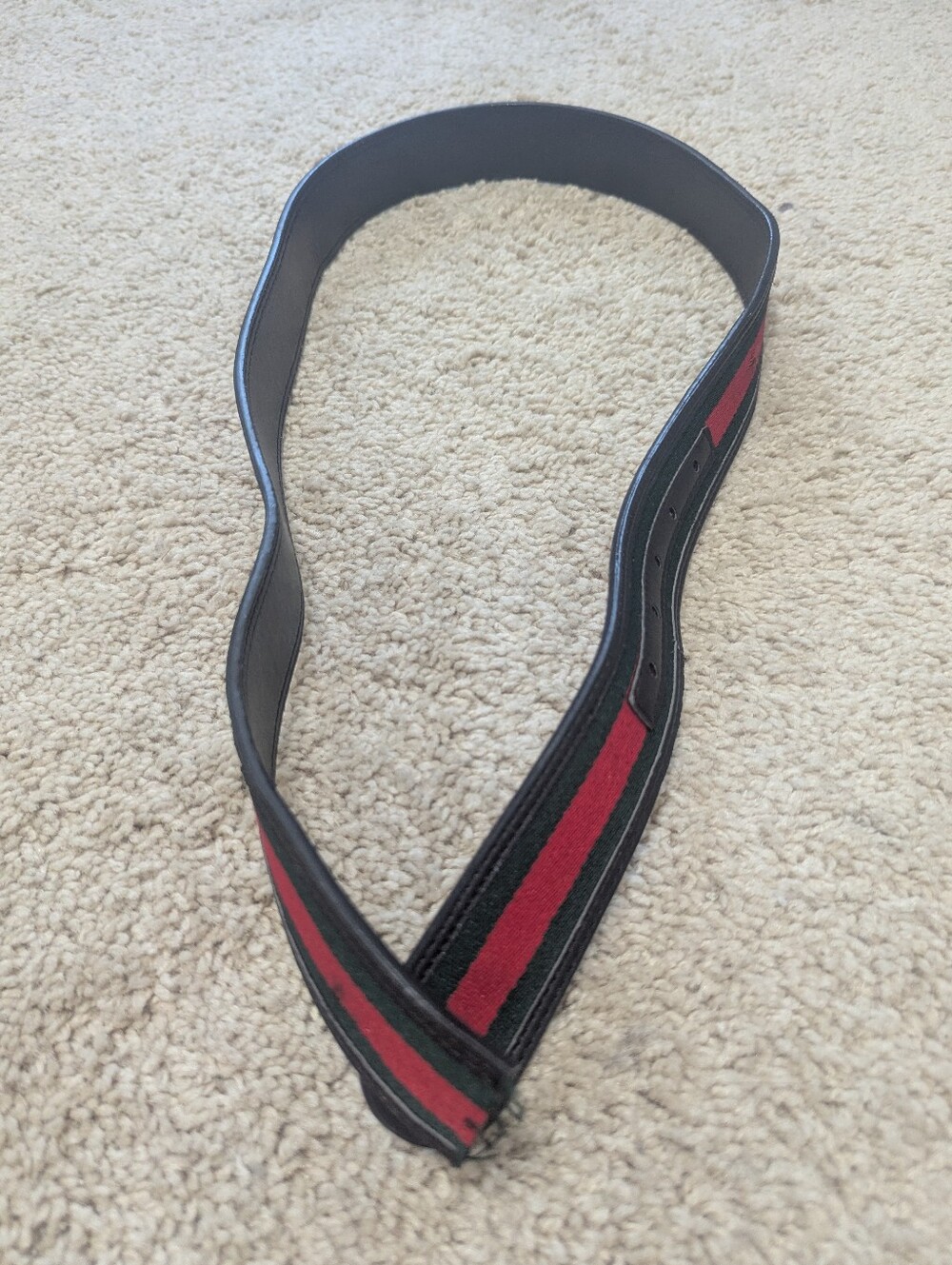 Gucci Signature Web Strap Belt (Missing Buckle)